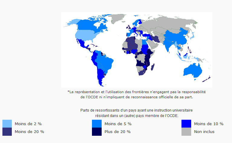 Carte fuite cerveaux 